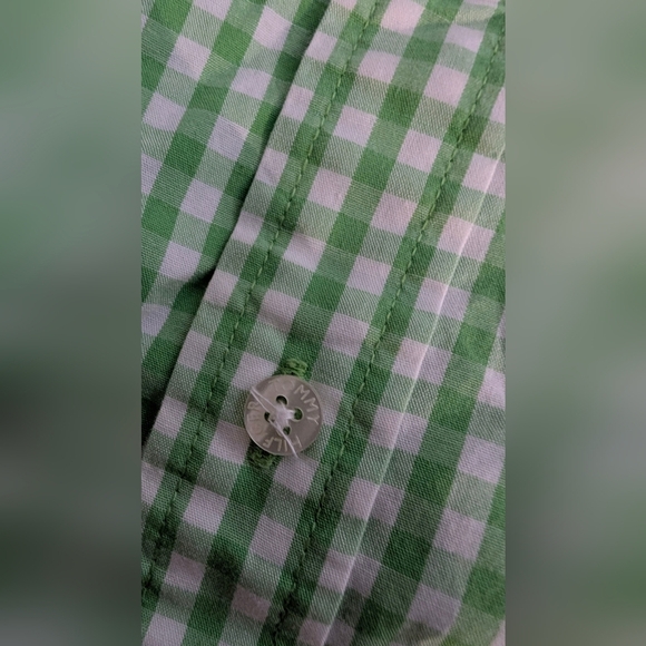 Tommy Hilfiger Green Button Down Shirt Classic Style - Picture 3 of 5